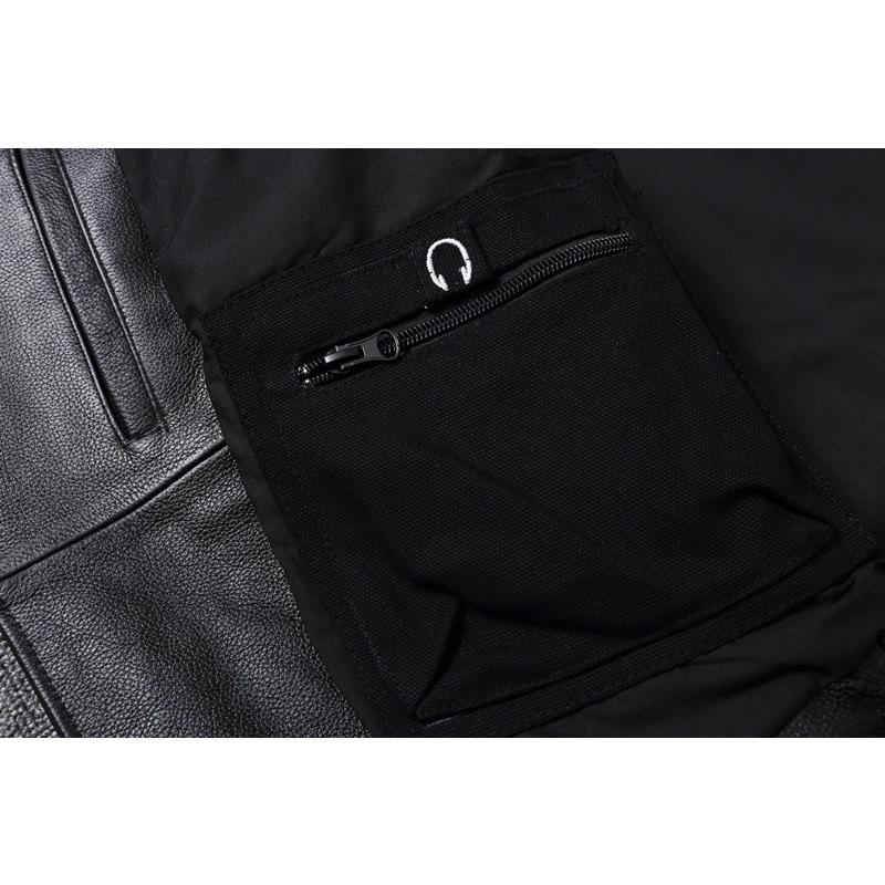 Motorkárska vesta čínskej veľkosti Vrchná vrstva hovädzej kože Vesta Pánske tenké krátke oblečenie na motorku Jazdecká bunda bez rukávov Originálna kravská klubová vesta