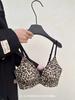 Leopard comfortable! Milk skin light and seamless underwear women's no steel ring gather to show small French leopard print Spice Girls ins bra