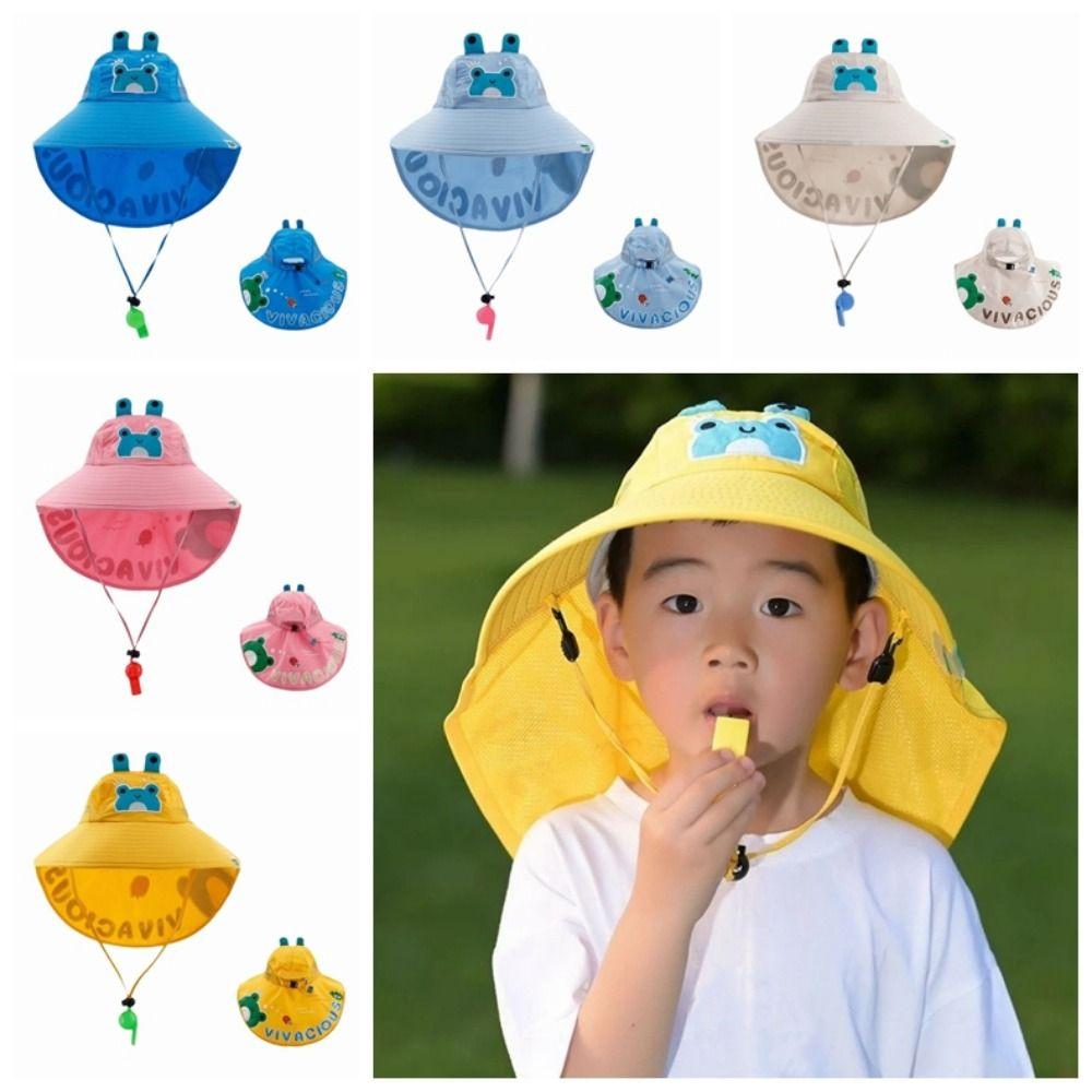 UV Protection Children Beach Hat Breathable Mesh Boys Sunshade Shawl Cap Summer