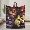 FNAFS at Freddys Flannel Blanket  Soft Warm Throw for Couch Chair Bed  Cozy Decorative Plush Sofa Cover Blanket