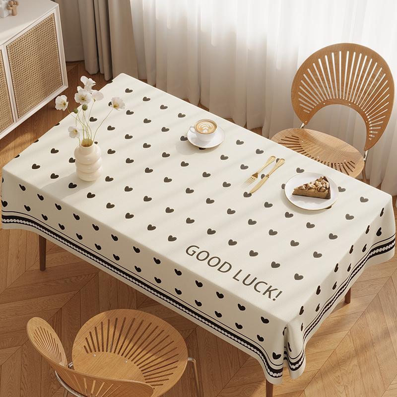 Dining Table Cloth, Tabletop Protective Pad, Waterproof, Oil-Proof, Anti-Scalding, Leave-In, Small Fresh And Versatile Rectangular Dining Table