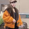 New temperament winter big fur collar short jacket integrated imitation fur fur short jacket women's light