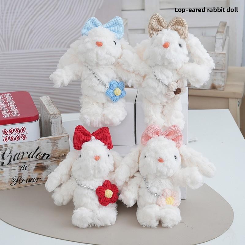 Plushie Cute Rabbit Keychain With Soft Long Fur For Bag Accessories