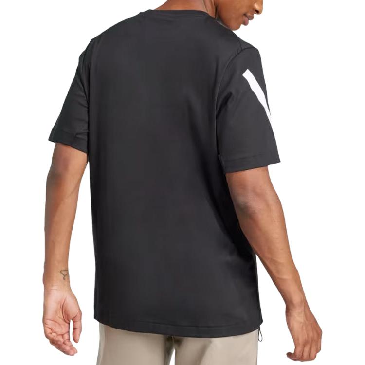 adidas T-shirt a Maniche Corte con Stampa Logo Girocollo Uomo Top Nero JC7920