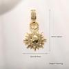 Trendy Sun Pendant Copper Gold-Plated Drip Oil DIY Jewelry: Necklace, Bracelet, Earring Accessories for Women
