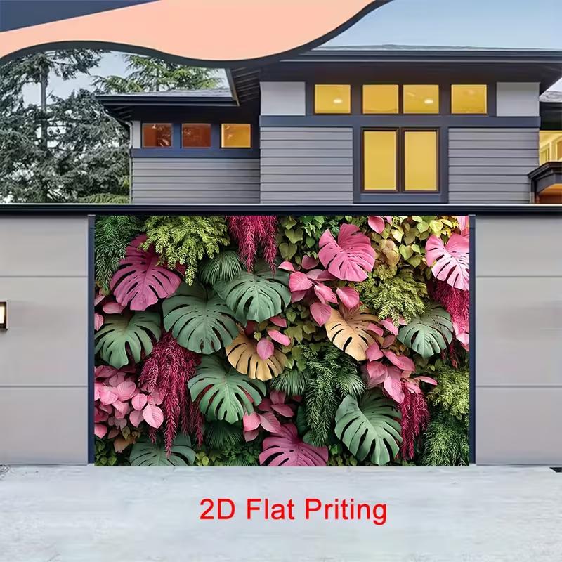 2D Colorful Monstera Plant Wall Backdrop Photography Background Banner