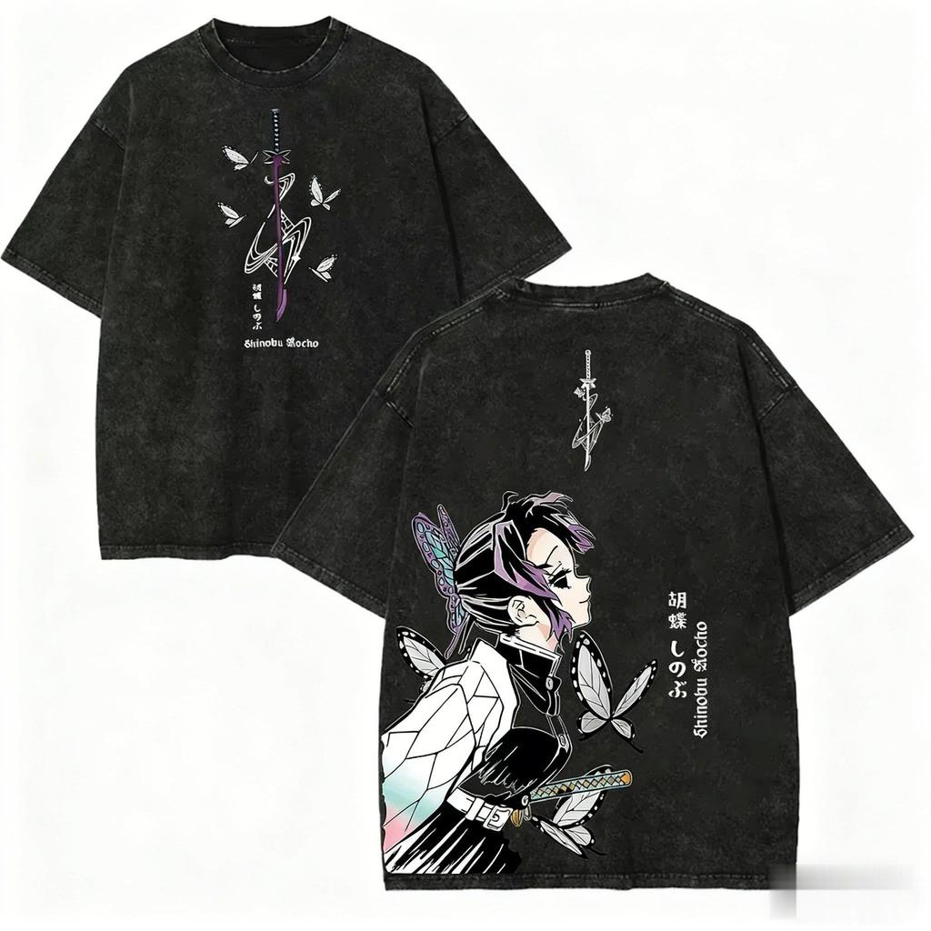 Ghost Slayer Blade Loose Casual Top YK Style for Unisex and Women Unisexga Enthusiasts YK Washed Unisex Tshirt