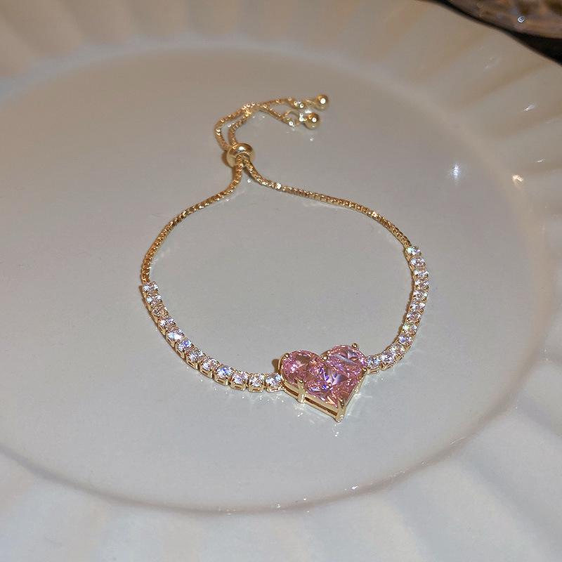 High-End Geometric Crystal Adjustable Bracelet with Luxury Drawstring Design - New Influencer Jewelry