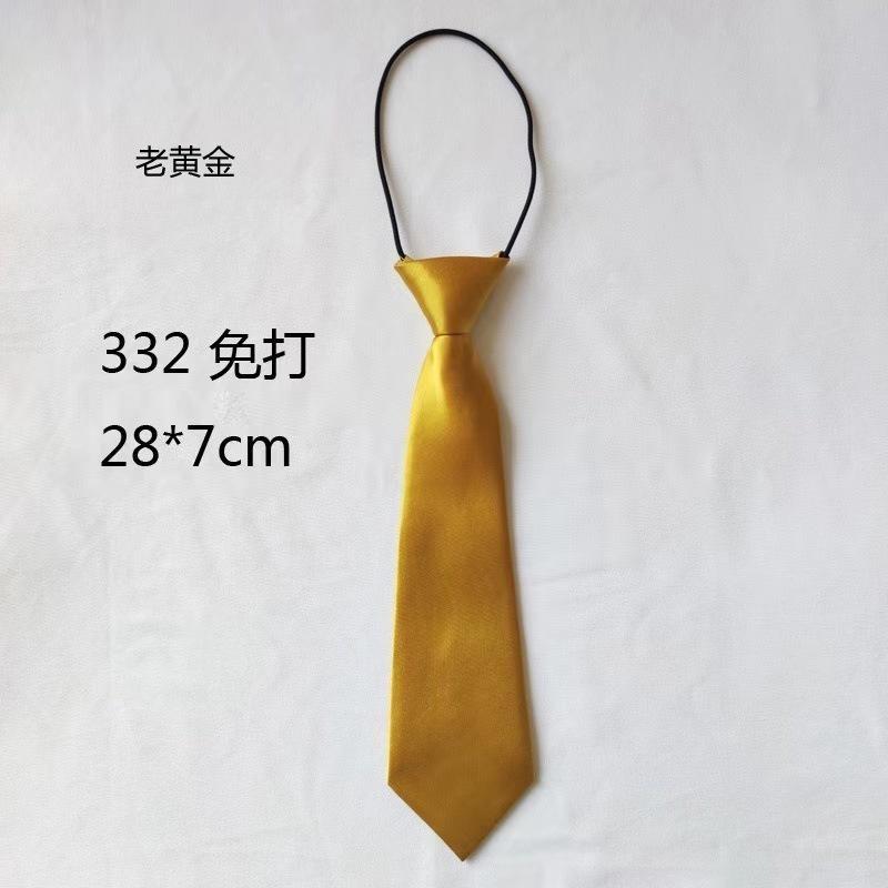 Cravată mică cu bandă de cauciuc de 28 cm, culoare solidă, cravată monocromă pentru copii, cravată scurtă, accesorii pentru băieți, cravată pentru uniformă școlară