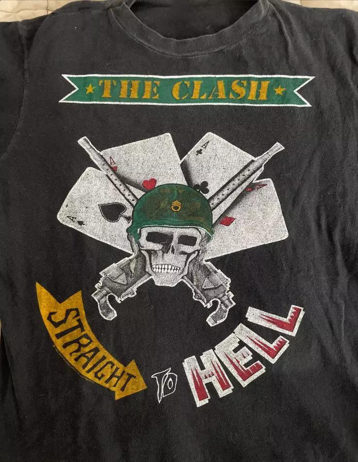 

Футболка унисекс с коротким рукавом The Clash Band Прямая унисекс футболка всех размеров M