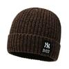 Cappello da uomo in pile lavorato a maglia, cappello in lana ciniglia con protezione per le orecchie, cappello da ciclismo invernale da esterno per giovani uomini, cappello termico