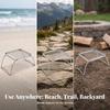 Compact Foldable Camping Burner Rack | Folding Campfire Grill, Space-Saving,