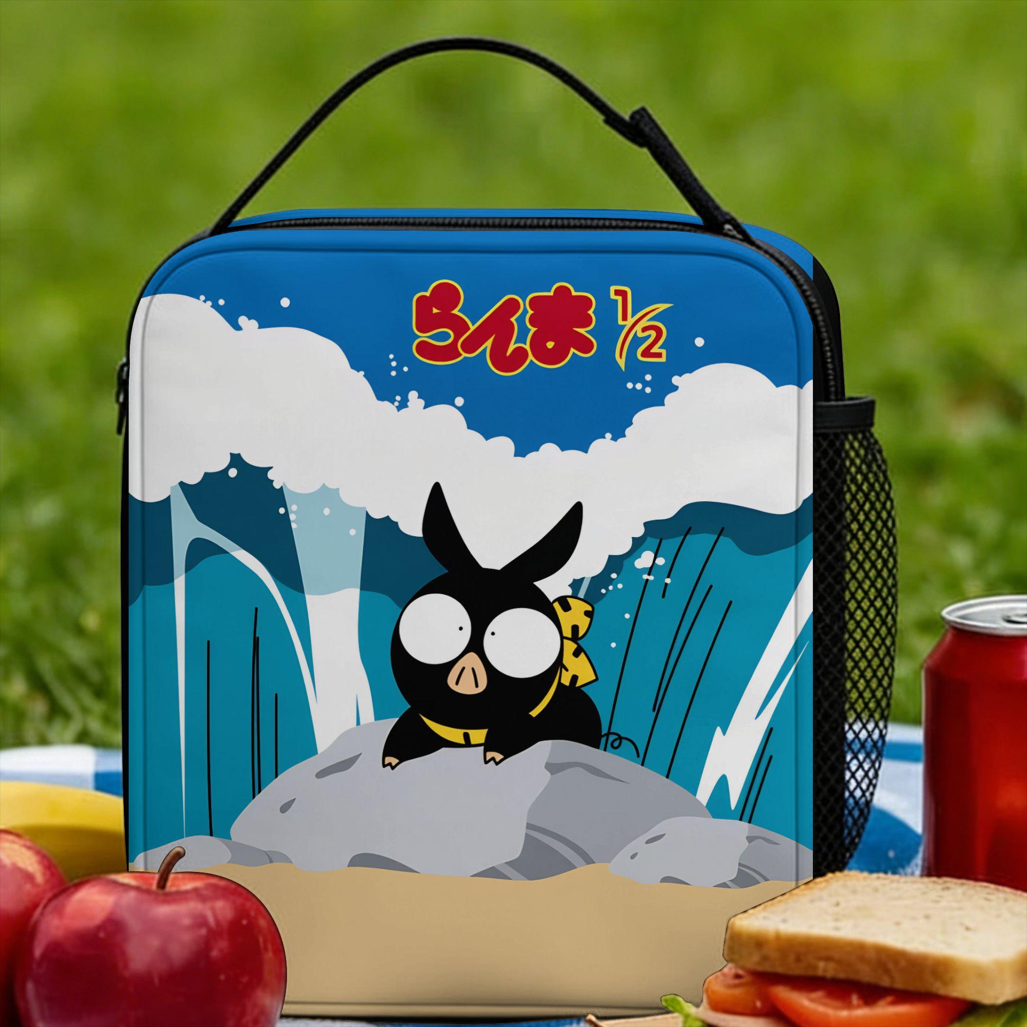P-chan Ranma 1/2 Lunch Bag For Women Graphic Design Lunch Box Fun School Cooler Bag Convenient Waterproof Thermal Lunch Bags One Size