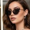 New Fashion Butterfly Diamond Frame Sun Glasses Women Rimless Women Metal Sunglasses for Travel 2025