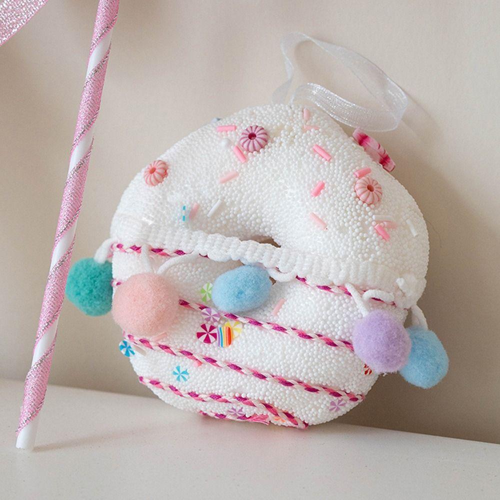 Multicolor Christmas Lollipop Decorations Pink Candy Cane Ice Cream Doughnut Christmas Tree Embellishment Foam Scene Making
