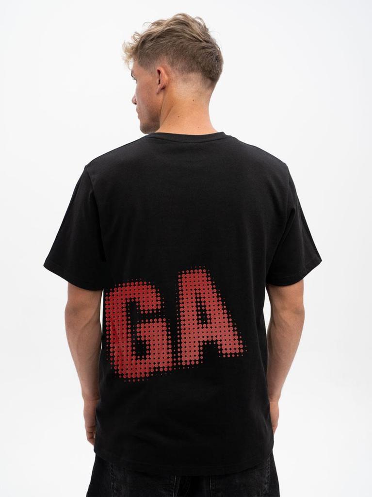 Jigga Wear Pixel Men's Oversized Short Sleeve T-Shirt Black/Red M