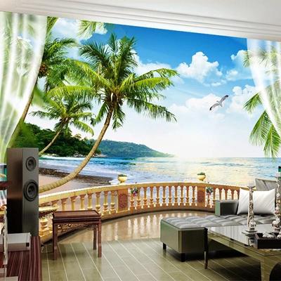 3d Sea Landscape Wallpaper Balcony Murals Living Room Tv Dining Room Home Decor 3d Wall Murals