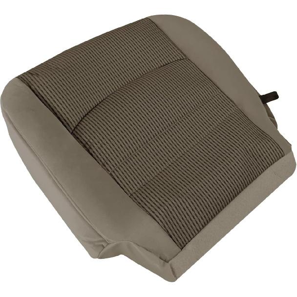 

Driver Bottom Cloth Seat Cover, Replacement 2tone Tan Driver Side Fabric Seat Cover Compatible with Dodge Ram 1500 2500 3500 4500 5500 SLT 2009-2012 Driver Bottom