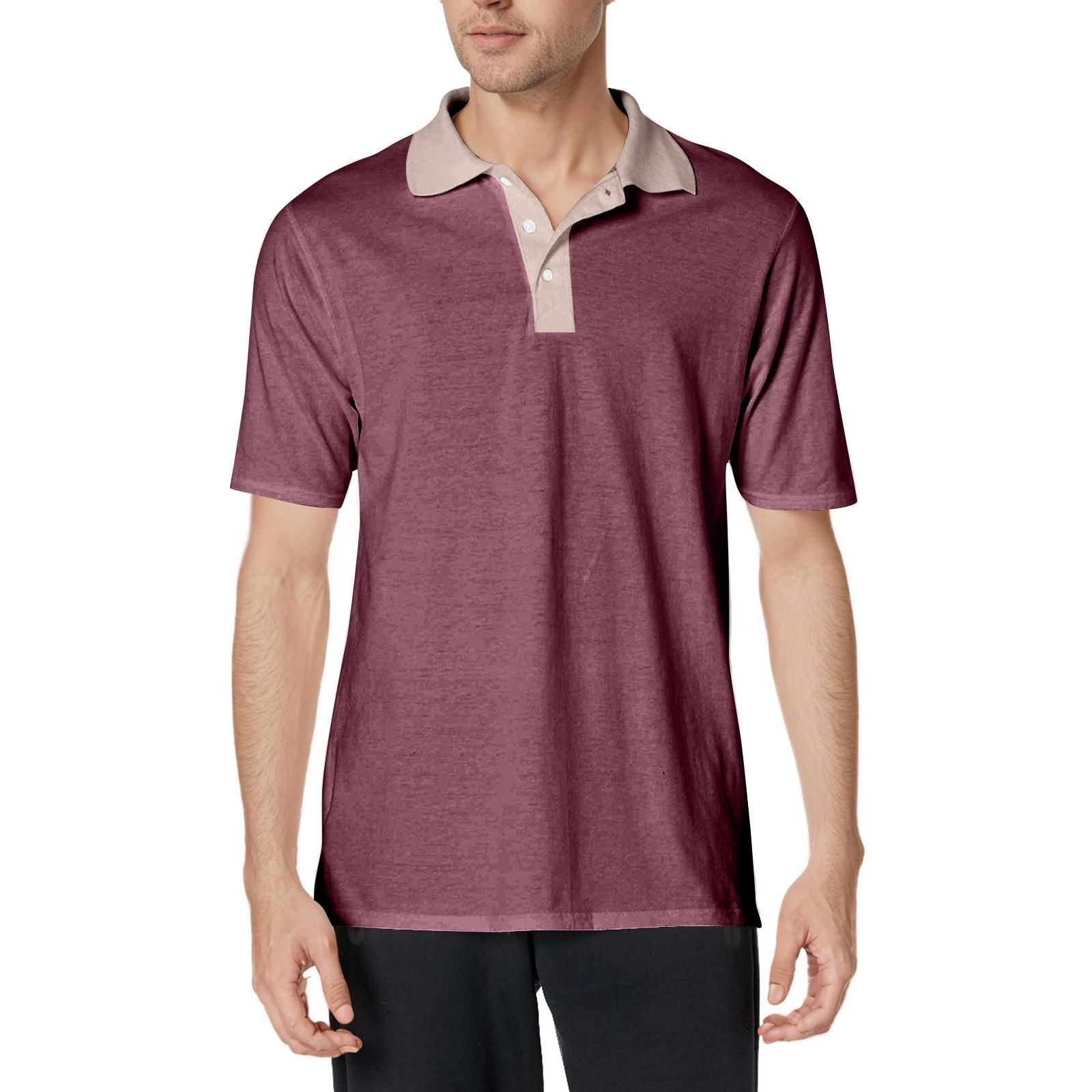 

Мужская рубашка с коротким рукавом из мягкого хлопка и воротником XXXL красный