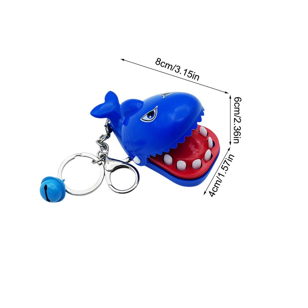 Finger Biting Keyring for Kid Interactive Finger Biting Shark Toy for Girls Novelty Collectible Kid Animal Toy for Home School