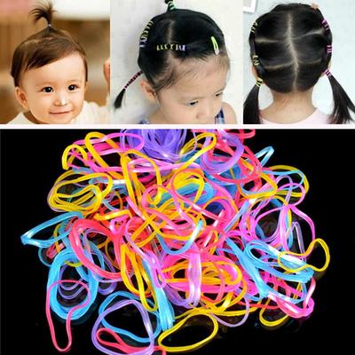 1000pcs Girls Small Ring Hair Rubber Bands Kids Elastic Ponytail Holder Ropes