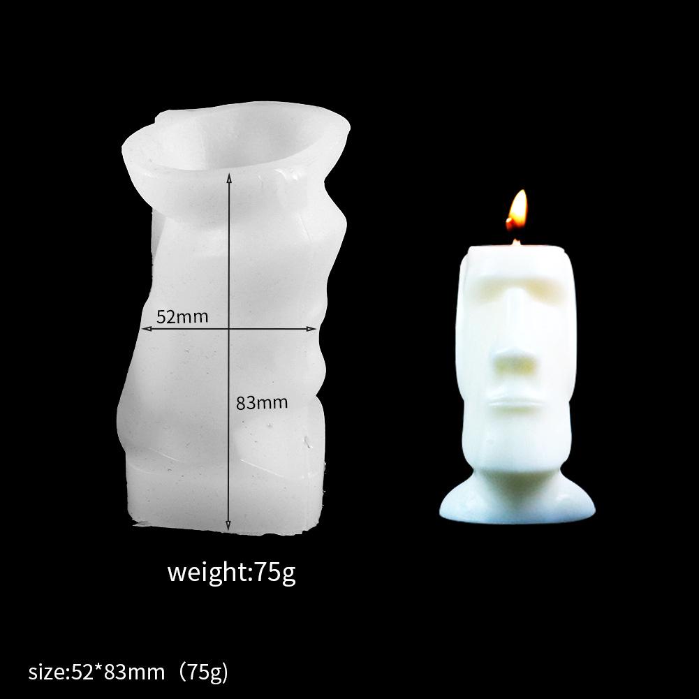 Stone Man Candle Mold DIY Plaster Ornament Cake Mold Rock Figure Resin Silicone Mold Candle Making Kit Silicon Molds