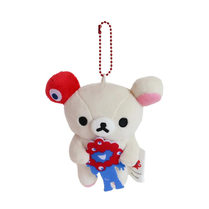 

Rilakkuma Plush Bear Sleep Sack With Multieyed Monster Hanging Toy For Kids Collectors Bear Girl Pendant