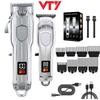 Electric Hair Clipper with Steel Blades & Digital Display – Rechargeable 808 Model for Cross-Border Salon & Home Use