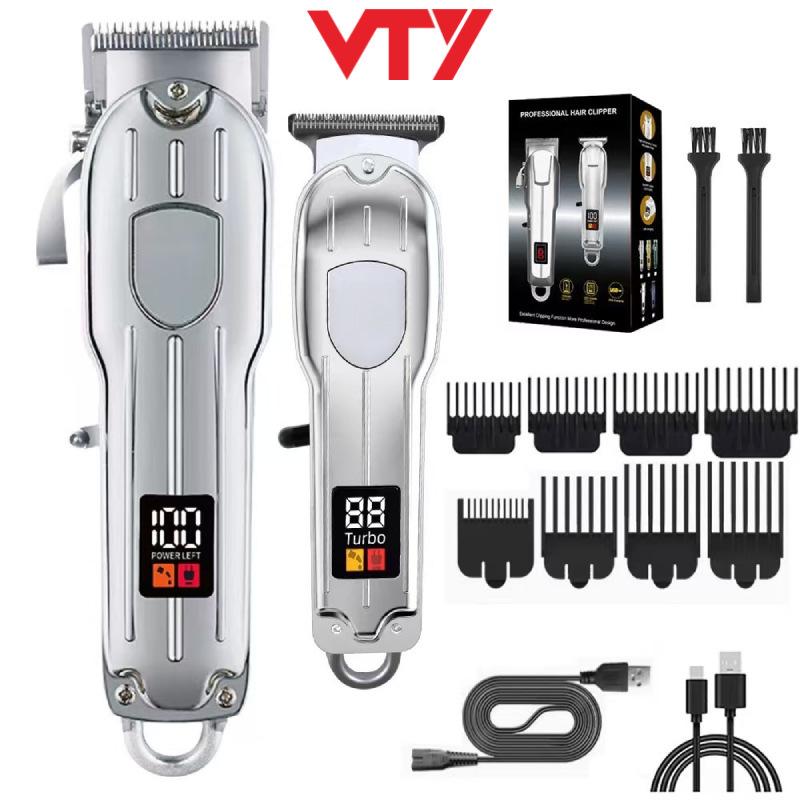 Electric Hair Clipper with Steel Blades & Digital Display – Rechargeable 808 Model for Cross-Border Salon & Home Use