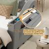 Upholstered Sofa Bed, 90/180*190 Cm, Wider and Thicker Armrests with USB Charging Port, Integrated Storage, with Slatted Frame, Velvet Fabric, Gray