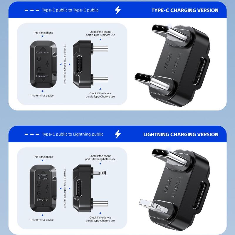 U-Shaped Otg Multifunctional Adapter Suitable For Mobile Phone Clip Microphone Playback Charging Otg Adapter