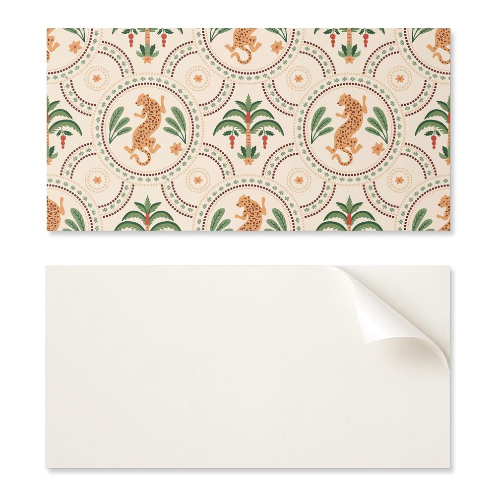 Panel Samoprzylepny Z Nadrukiem - Idealny Do Kuchni 120X60 Cm Tropikalny Wzór Z Lampartem