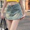 Summer Women Gothic Fashion Design 2000s Aesthetic American Vintage Mini Denim Skirt Harajuku Gyaru Y2k Hot Streetwear