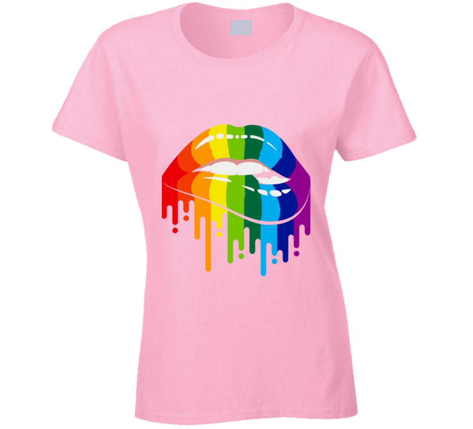 Pride Lips Ladies T Shirt XL