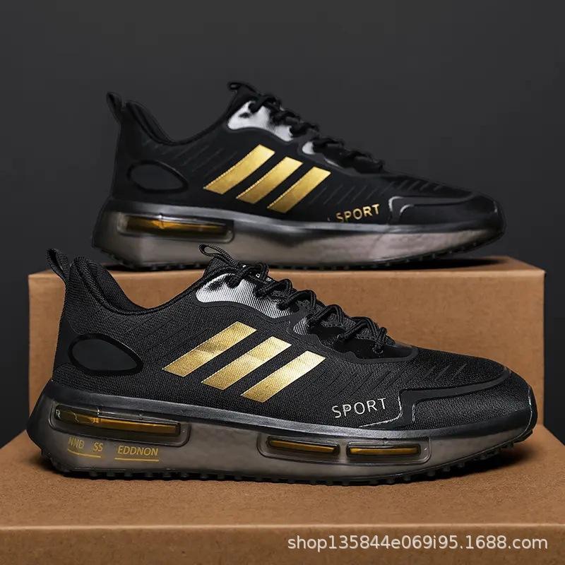 

Factory direct sales viral trends white shoes men s shoes jelly sole daily versatile leisure outdoor sports shoes 45 чорний