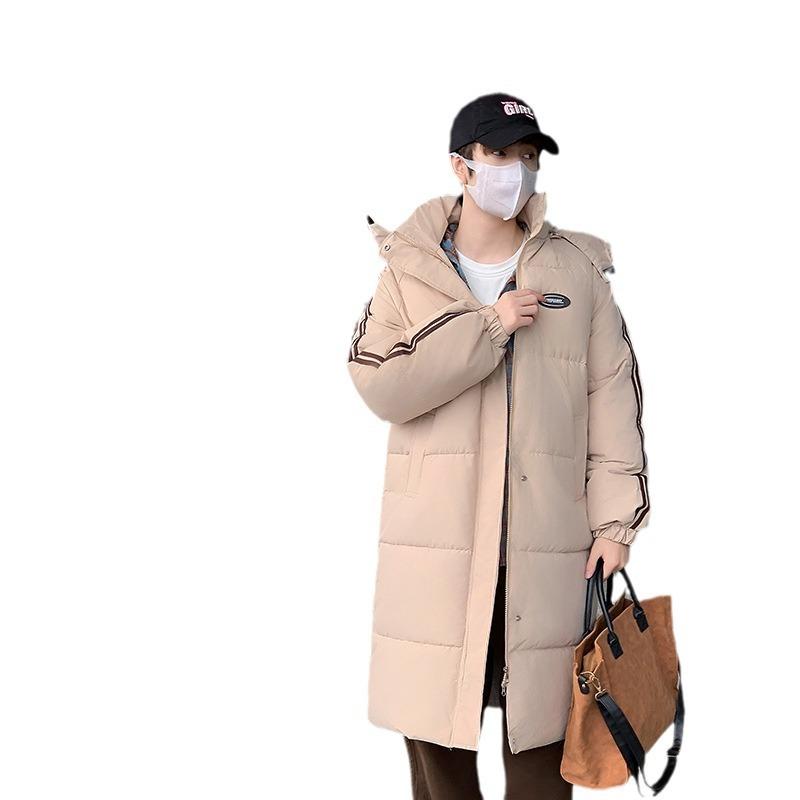 Down Cotton Jacket Winter 2025 New Korean Loose Thickened Student Couple Hooded Midi Bread Jacket Padded Jacket