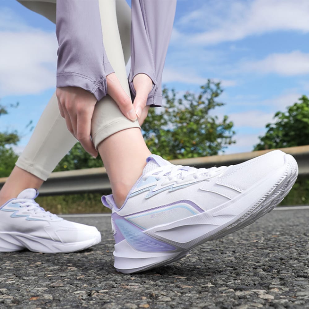 361 Slip Resistant Abrasion Resistant Low top Casual Running Shoes Women's White Blue Purple 682512227F-2