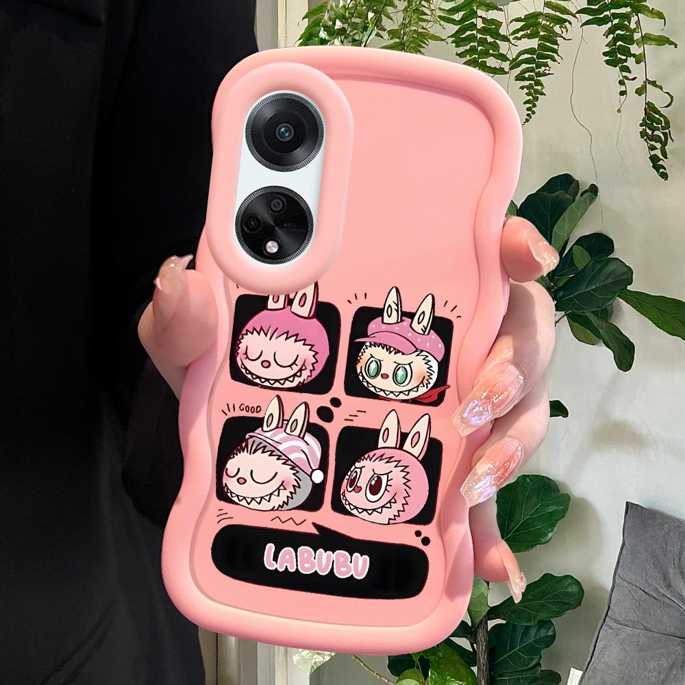 

Окрашенный узор Big Wave Edge Мягкий силиконовый материал Macaron чехол для телефона противоударный защитный резиновый чехол для OPPO Reno Realme OPPO A32