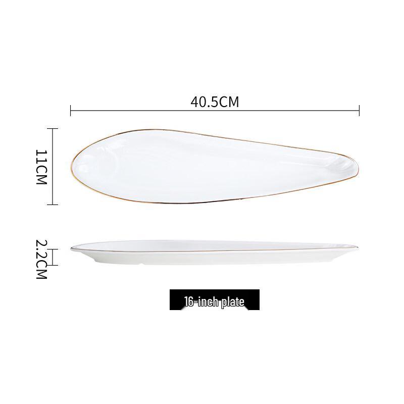 

Irregular Ceramic Fish Serving Plate