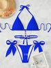 New Women'S Swimwear Crystal Diamond Triangle Bag Straps Backless Beach Bikini European And American Swimsuit