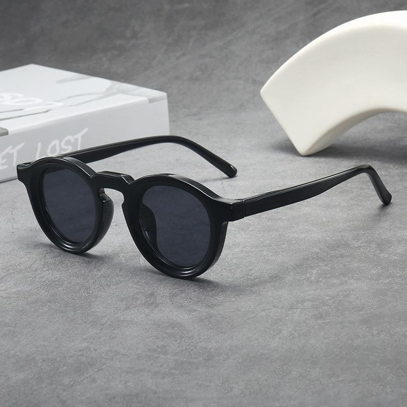 Round Small-Frame Premium Unisex Sunglasses Fashionable Uv Protection Shades