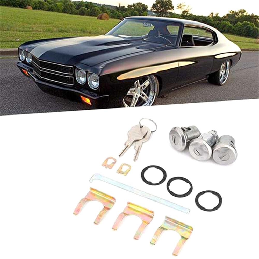 Door Lock Cylinder Set 654394765282 For Buick Camaro Chevrolet Pontiac Catalina