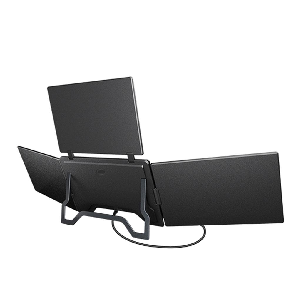 Portable Laptop Screen Extender 1920x1200 15.3 Inch Triple Screen Display Adjustable Rotatable