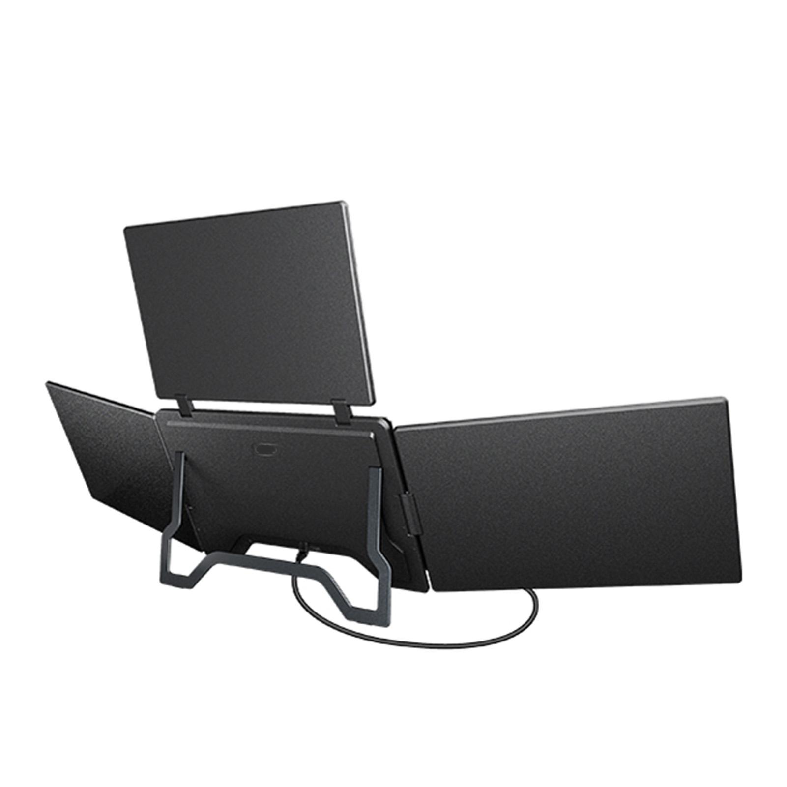 Portable Laptop Screen Extender 1920x1200 15.3 Inch Triple Screen Display Adjustable Rotatable