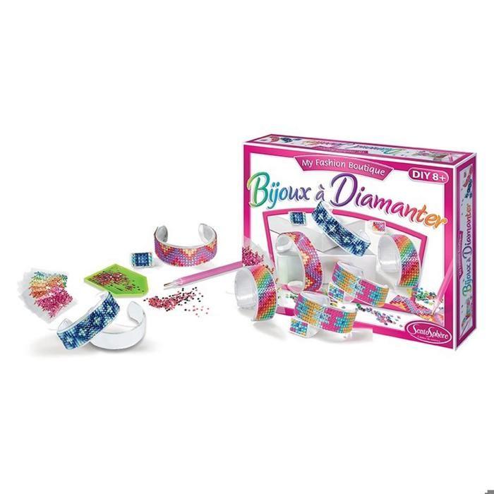 Kit créatif bijoux à diamanter - sentosphere - ser32520 - multicolore - à partir de 7 ans