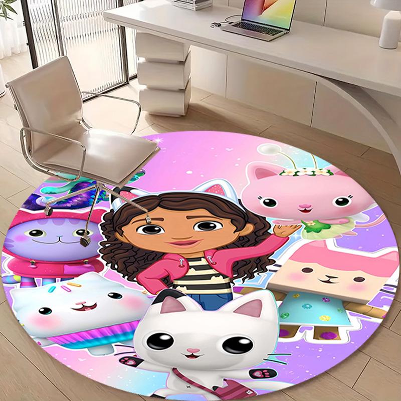 1pc Gaby's Bubble House2 Design Printed Area Round Carpet for Bedroom Living Room Home Decor Rugs Mat Non Slip Mat Rug for Bedside