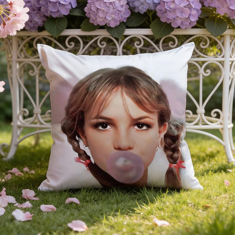 Singer B-Britney Spears Cushion Cover Home & Car Dual-Scene Pillow Cover: Reversible for Premium Comfort