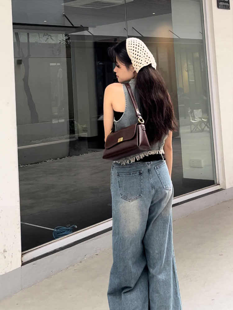 Retro Underarm Bag New Autumn Winter Women's Bags Fashion Solid Color PU Leather Handbag Casual Commuter Single Shoulder Pack