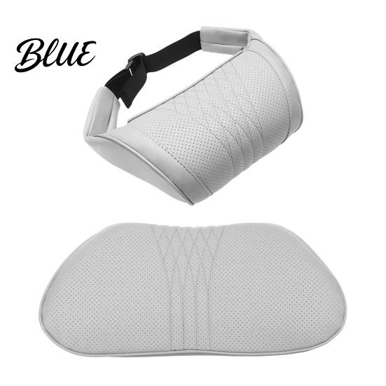 Adjustable Neck Pillow for Car Travel Universal Memory Foam Headrest Pillow Ergonomic Support Auto Breathable Nappa Leather Seat Cushion Long