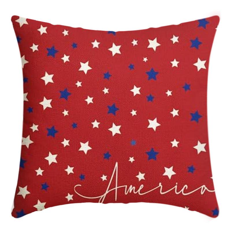New Independence Day Cushion Pillow Cover Nordic Linen Pillow Cover